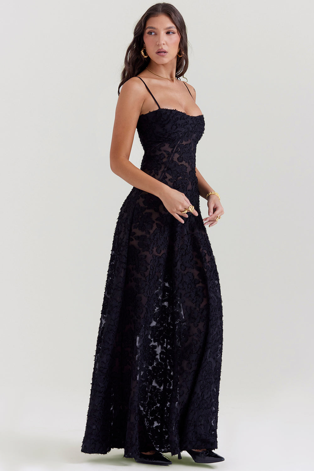Liane | Stralend Elegant in een Rugloze Maxi-Jurk