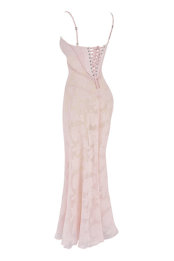 Liane | Stralend Elegant in een Rugloze Maxi-Jurk