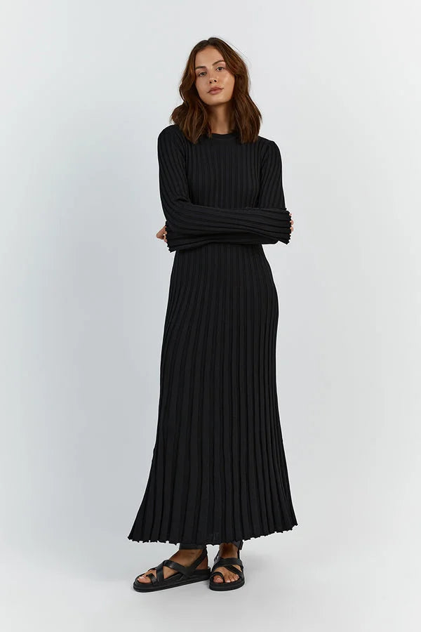 Merida | Elegante Gebreide Jurk met Lange Mouwen