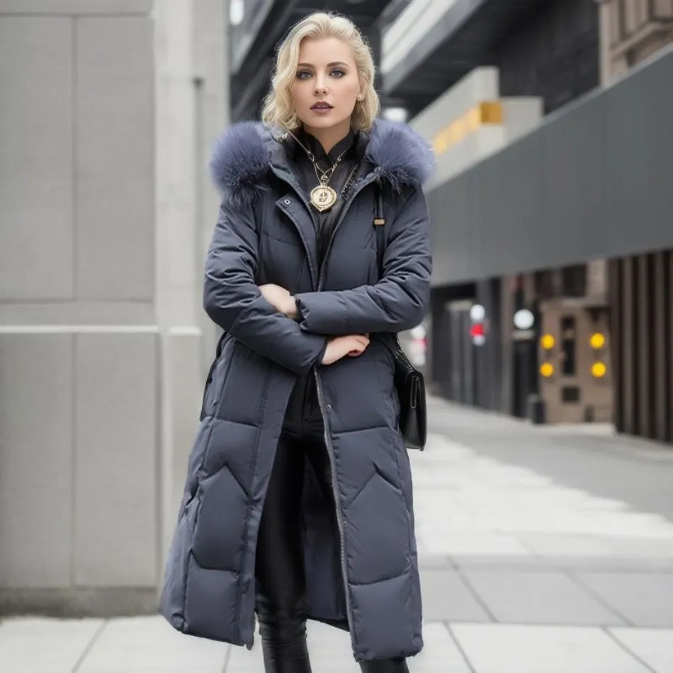 Beate - Gewatteerde Lange Puffer Jas voor Dames