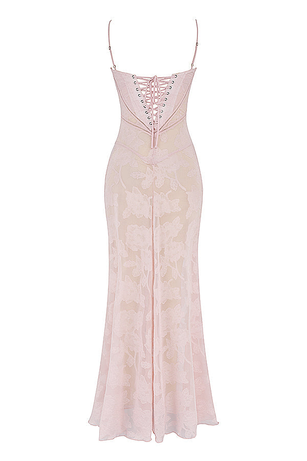 Liane | Stralend Elegant in een Rugloze Maxi-Jurk