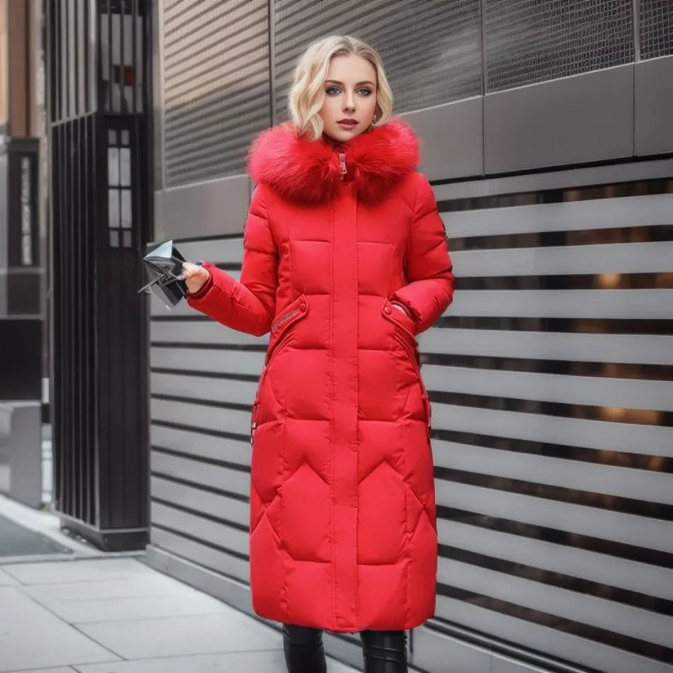 Beate - Gewatteerde Lange Puffer Jas voor Dames
