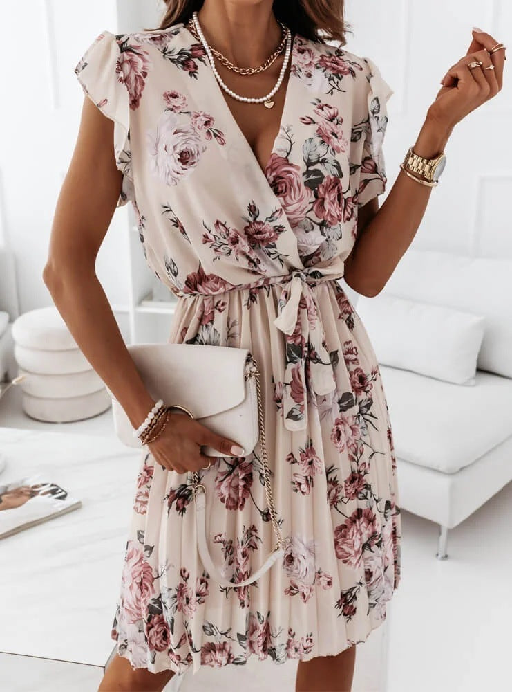 Naomi | Trendy Geplooide Jurk