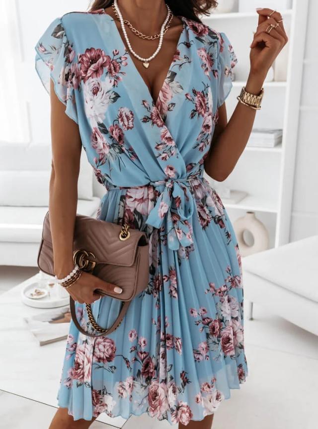 Naomi | Trendy Geplooide Jurk