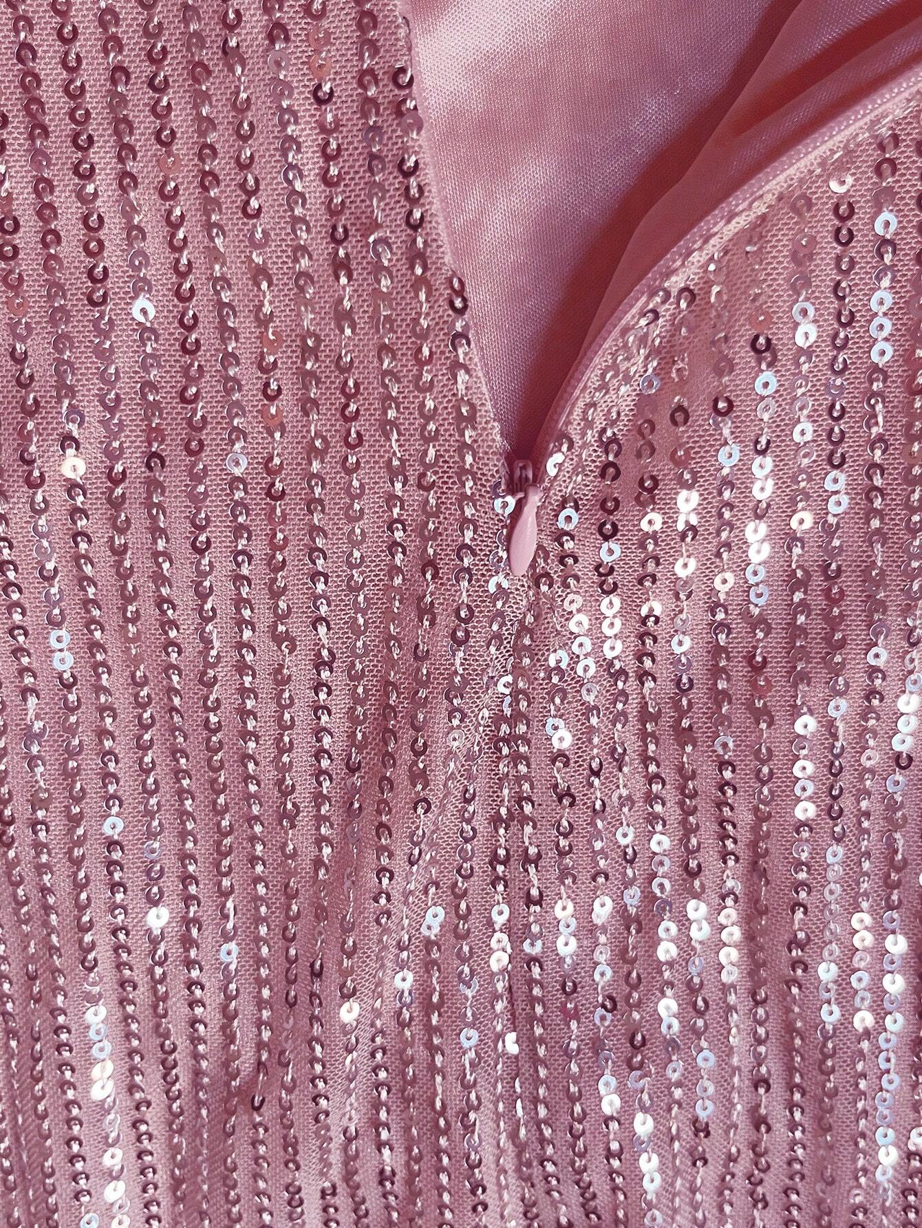 KELLY – Glitterjurk met Versierde Bandjes