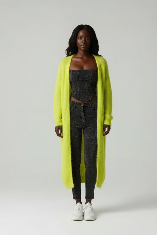 Callie | Luxe Mohairmix Vest – Oversized Pasvorm – Lange Snit | Julie Mae
