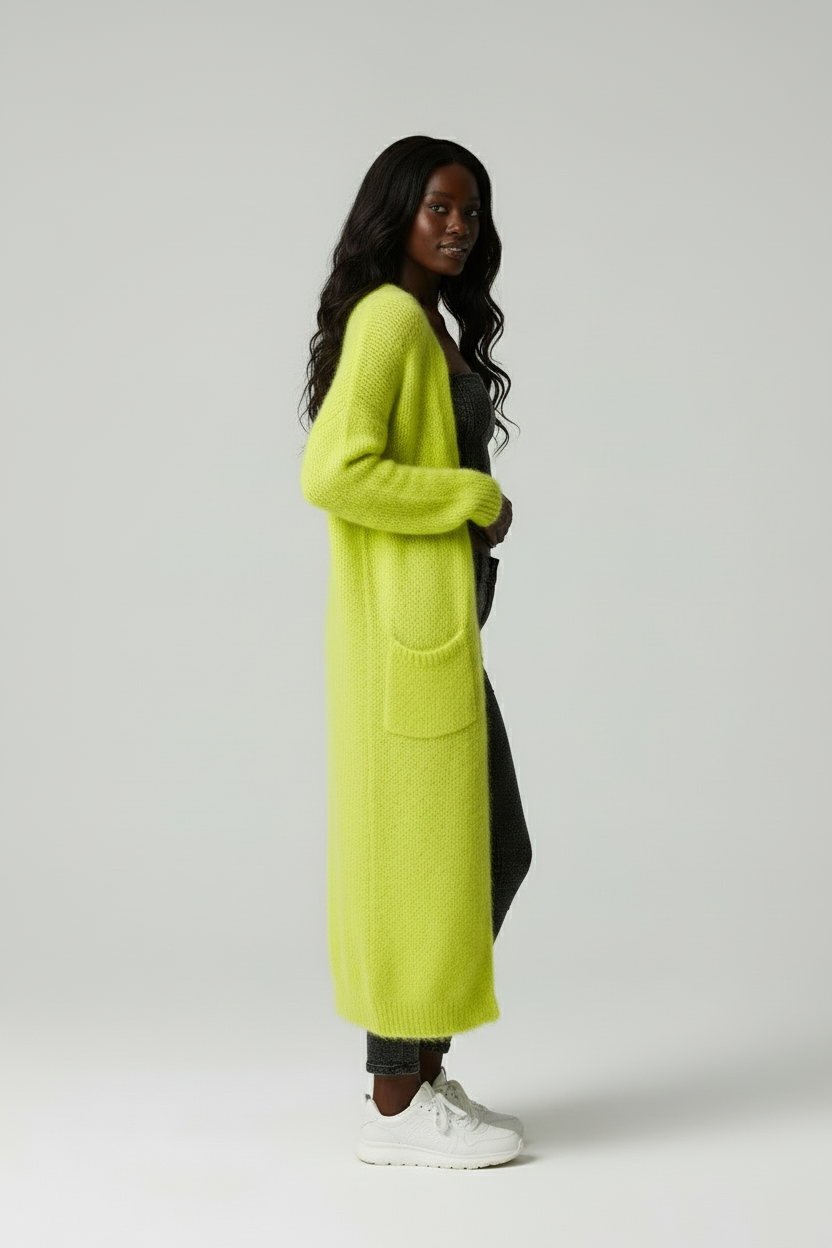 Callie | Luxe Mohairmix Vest – Oversized Pasvorm – Lange Snit | Julie Mae
