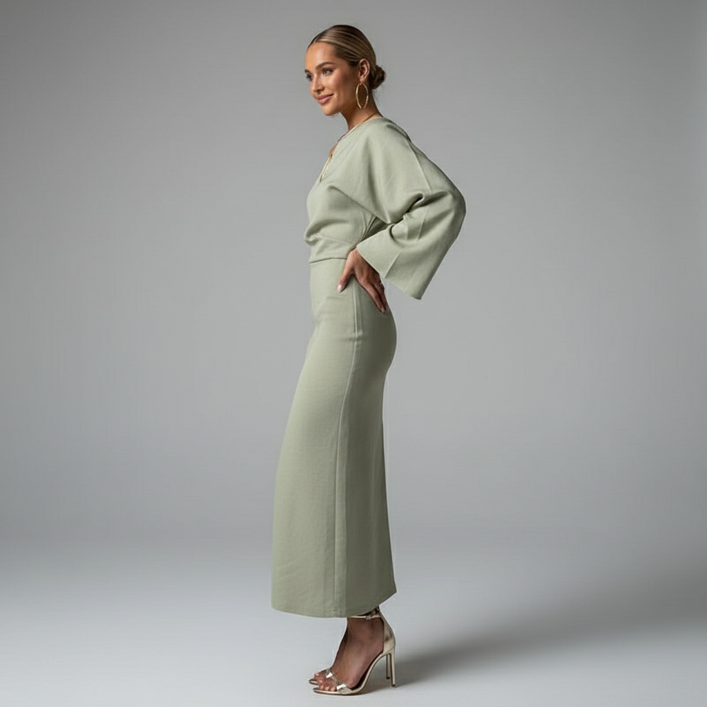 Celeste | Chic Asymmetrisch Linnen Jurk voor Dames