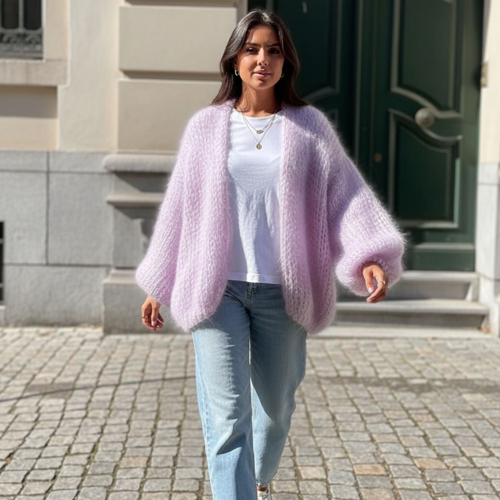 Julinn | Luxueus Mohair Vest – Paars – Zacht & Warm