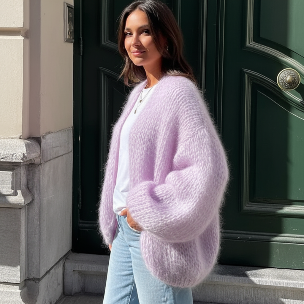 Julinn | Luxueus Mohair Vest – Paars – Zacht & Warm