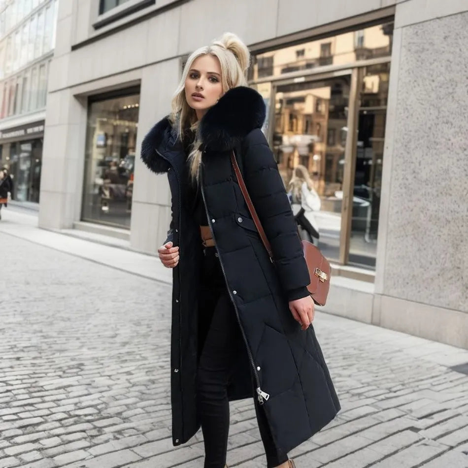 Beate - Gewatteerde Lange Puffer Jas voor Dames
