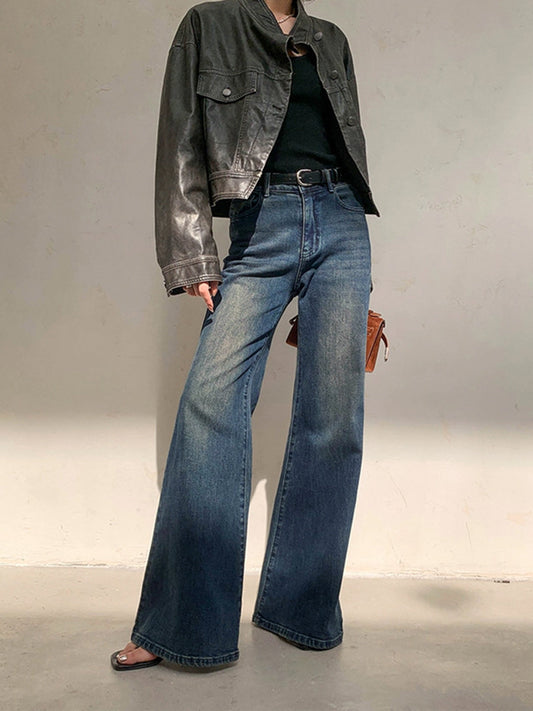 Nia | Dames Wijde Pijp Jeans – Hoge Taille – Vintage Denim