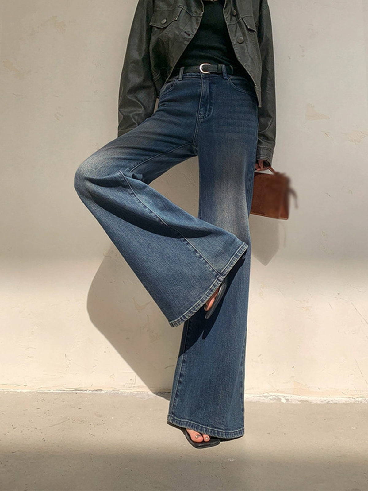 Nia | Dames Wijde Pijp Jeans – Hoge Taille – Vintage Denim