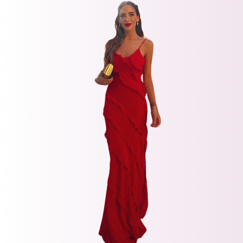 ARAYA | Maxi jurk met ruffles