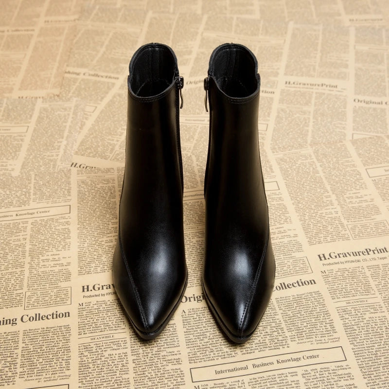 Ashley | Sculpted Enkelboots Zwart Kunstleer