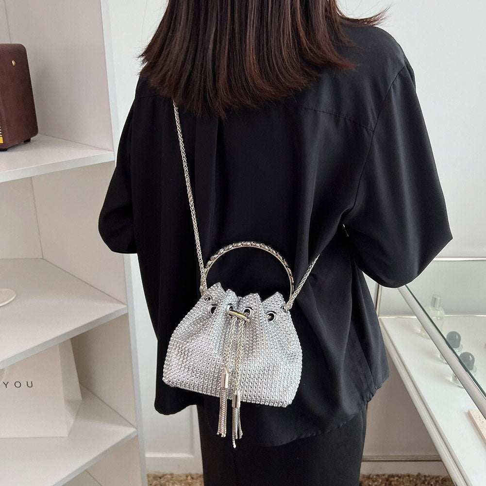 Mona | Strass Bucket Tas – Glanzend & Hoogwaardig