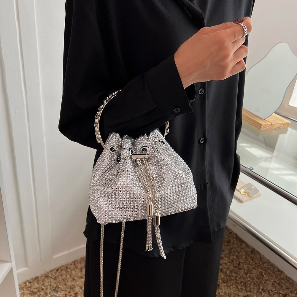 Mona | Strass Bucket Tas – Glanzend & Hoogwaardig