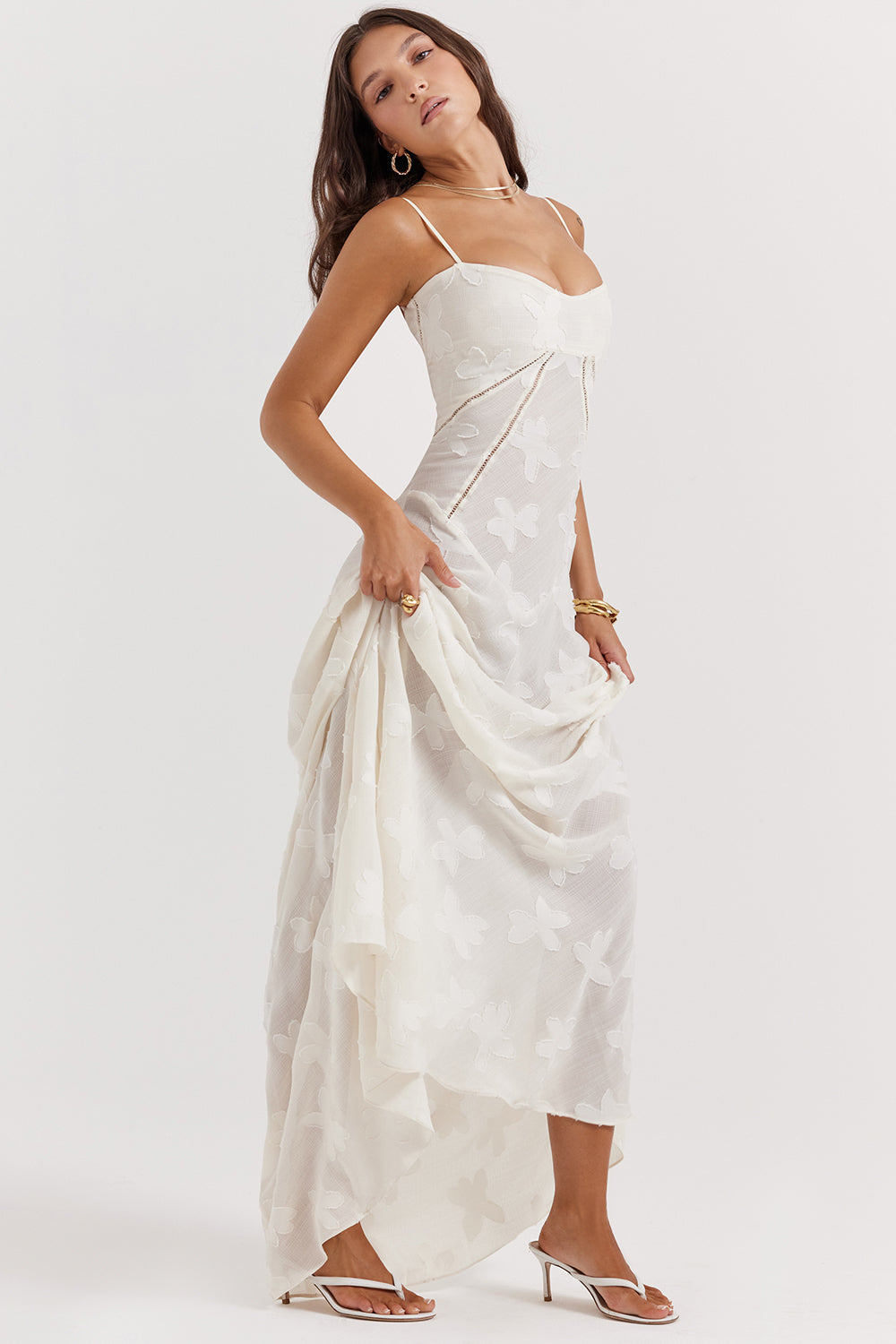 Liane | Stralend Elegant in een Rugloze Maxi-Jurk