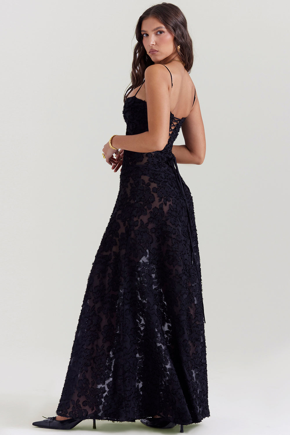 Liane | Stralend Elegant in een Rugloze Maxi-Jurk