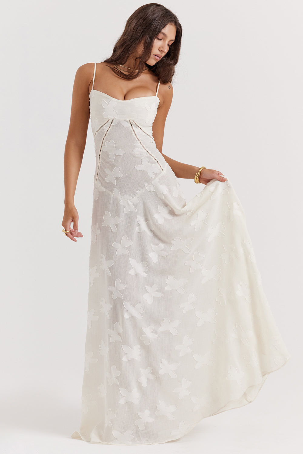 Liane | Stralend Elegant in een Rugloze Maxi-Jurk