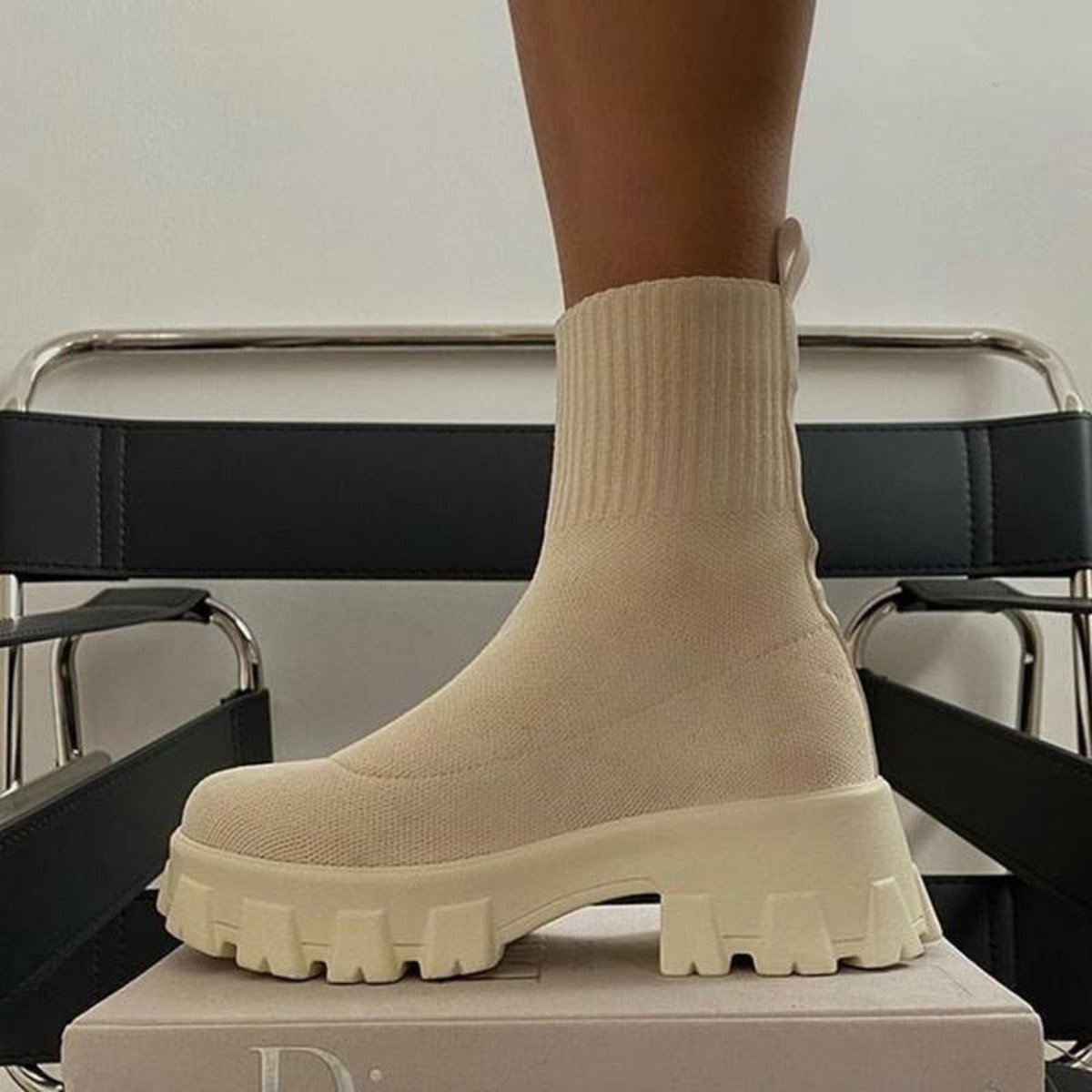 Liselotte | Stretchy Sock Laarzen met Chunky Zool