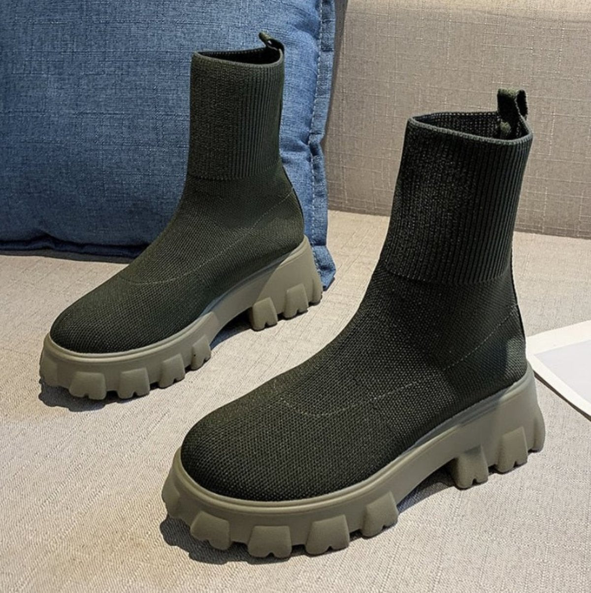 Liselotte | Stretchy Sock Laarzen met Chunky Zool