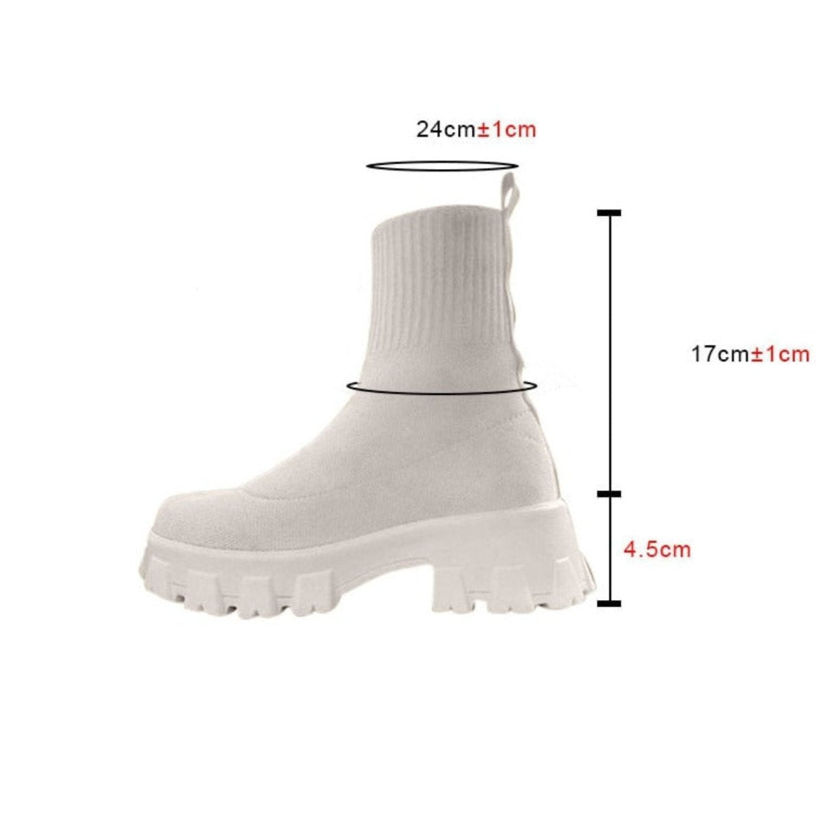 Liselotte | Stretchy Sock Laarzen met Chunky Zool