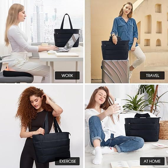 Frederique | Waterdichte Puffer Tas met Ruime Opbergcapaciteit voor tablet en laptop