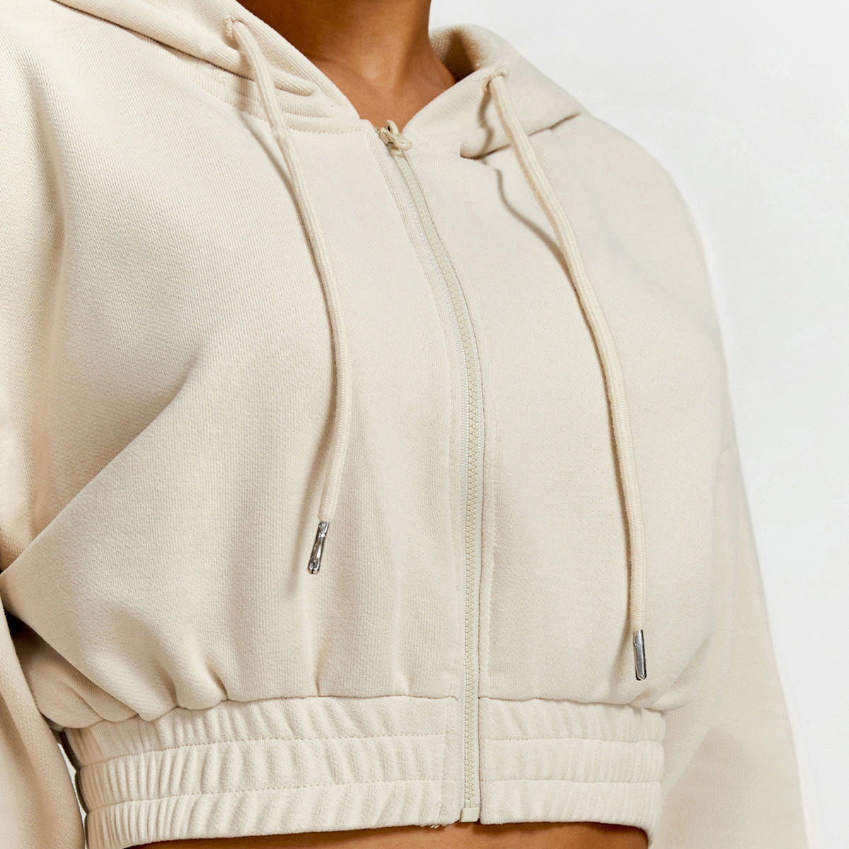 Vesper | Gezipte Cropped Hoodie & Joggingbroek Set