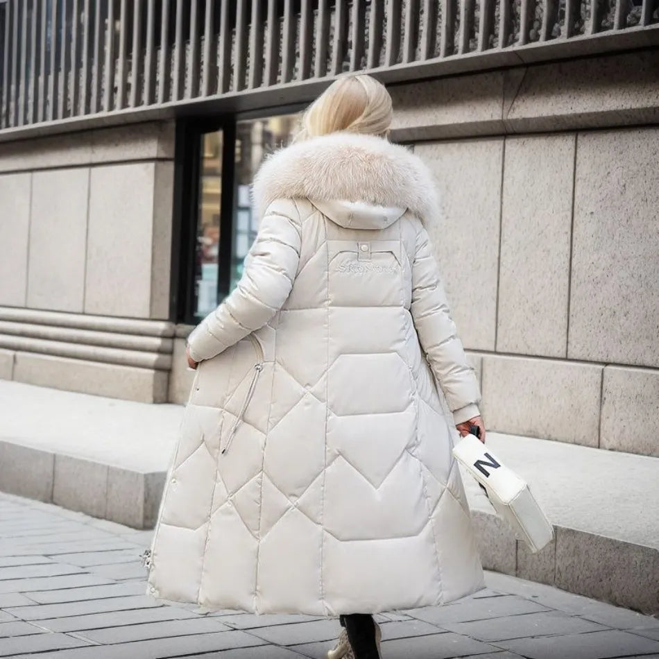 Beate - Gewatteerde Lange Puffer Jas voor Dames