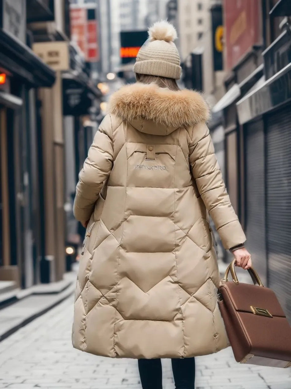Beate - Gewatteerde Lange Puffer Jas voor Dames