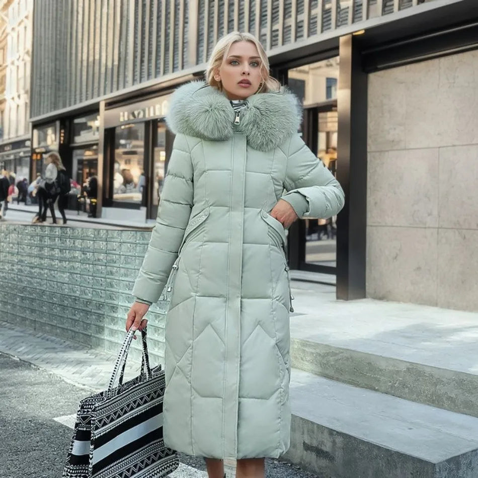 Beate - Gewatteerde Lange Puffer Jas voor Dames
