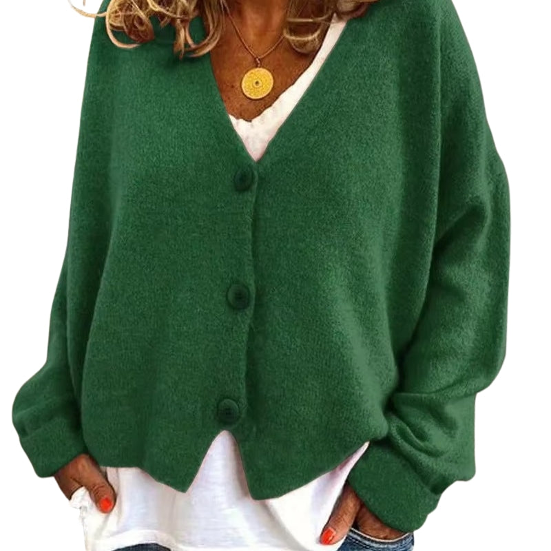 Eloise – Stijlvol Cardigan met lange mouwen en knopen Voorkant