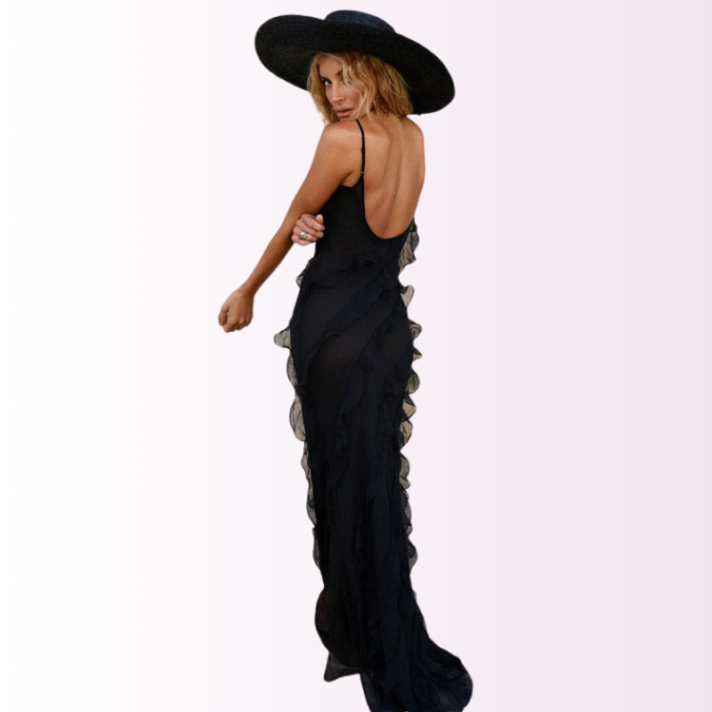 ARAYA | Maxi jurk met ruffles