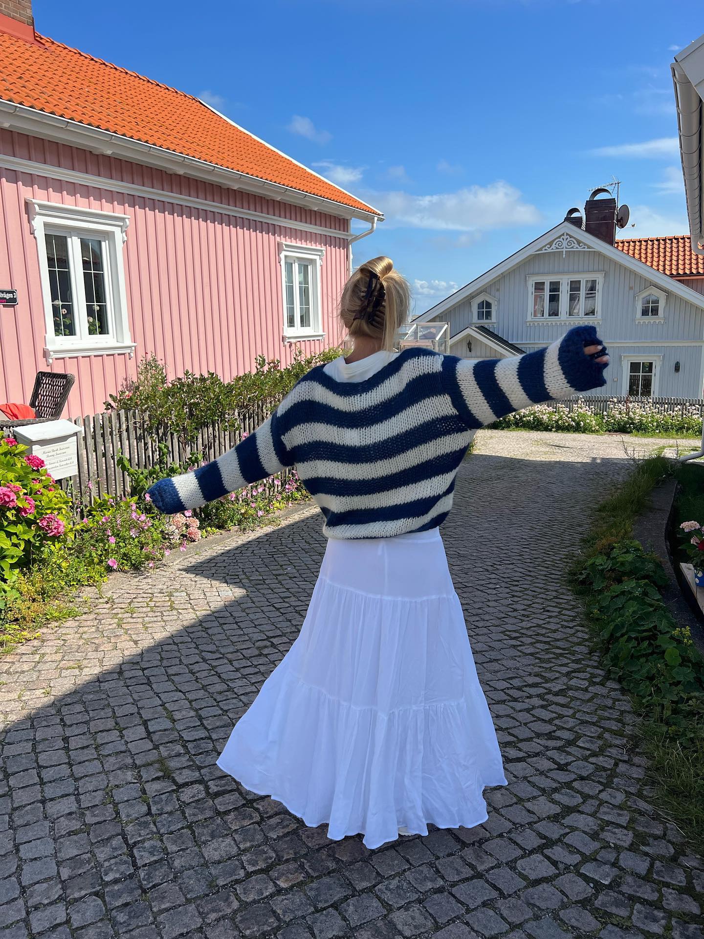 Xophia | Oversized Gebreide Trui met Strepen - Mohair Blend