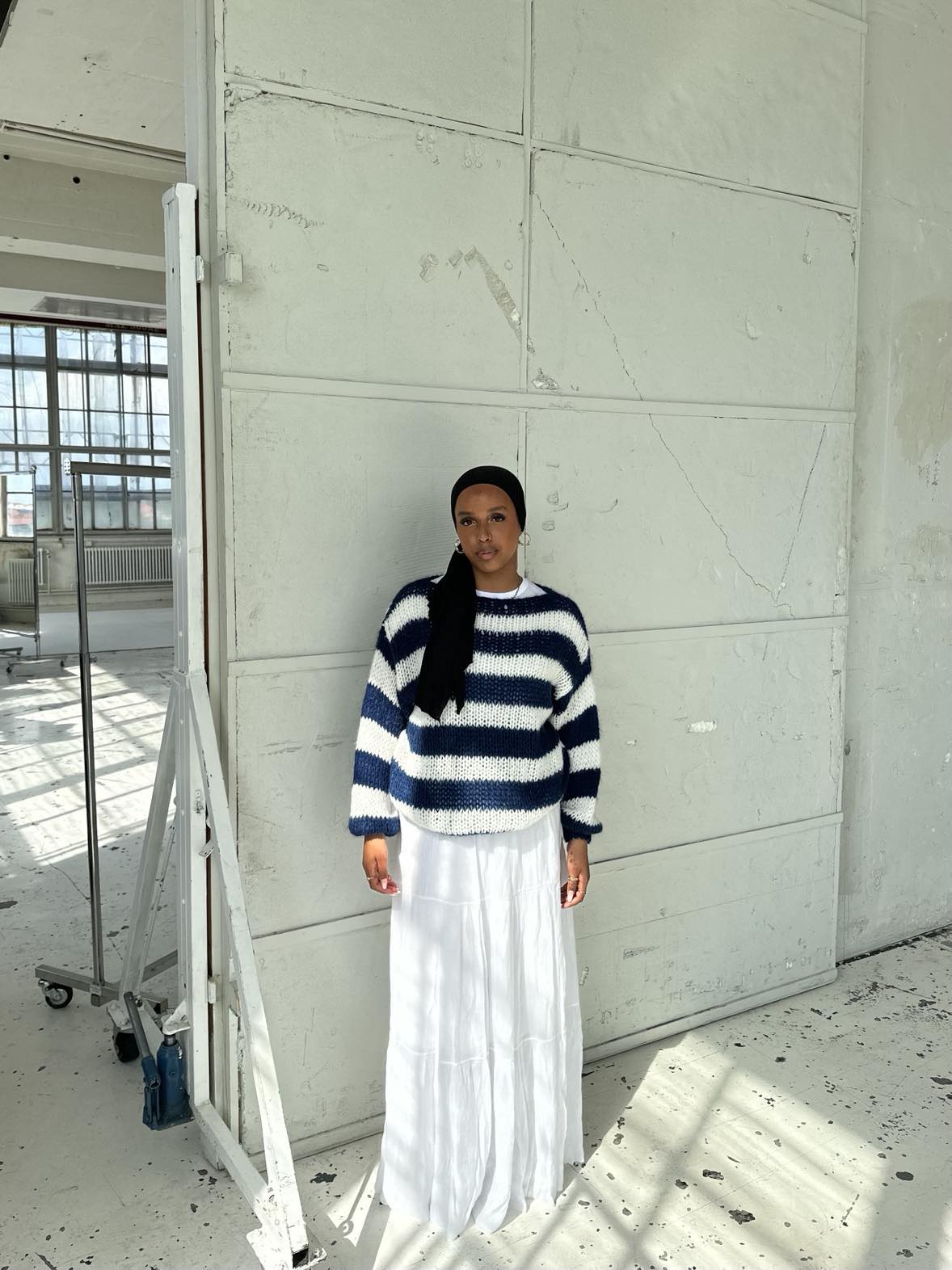 Xophia | Oversized Gebreide Trui met Strepen - Mohair Blend
