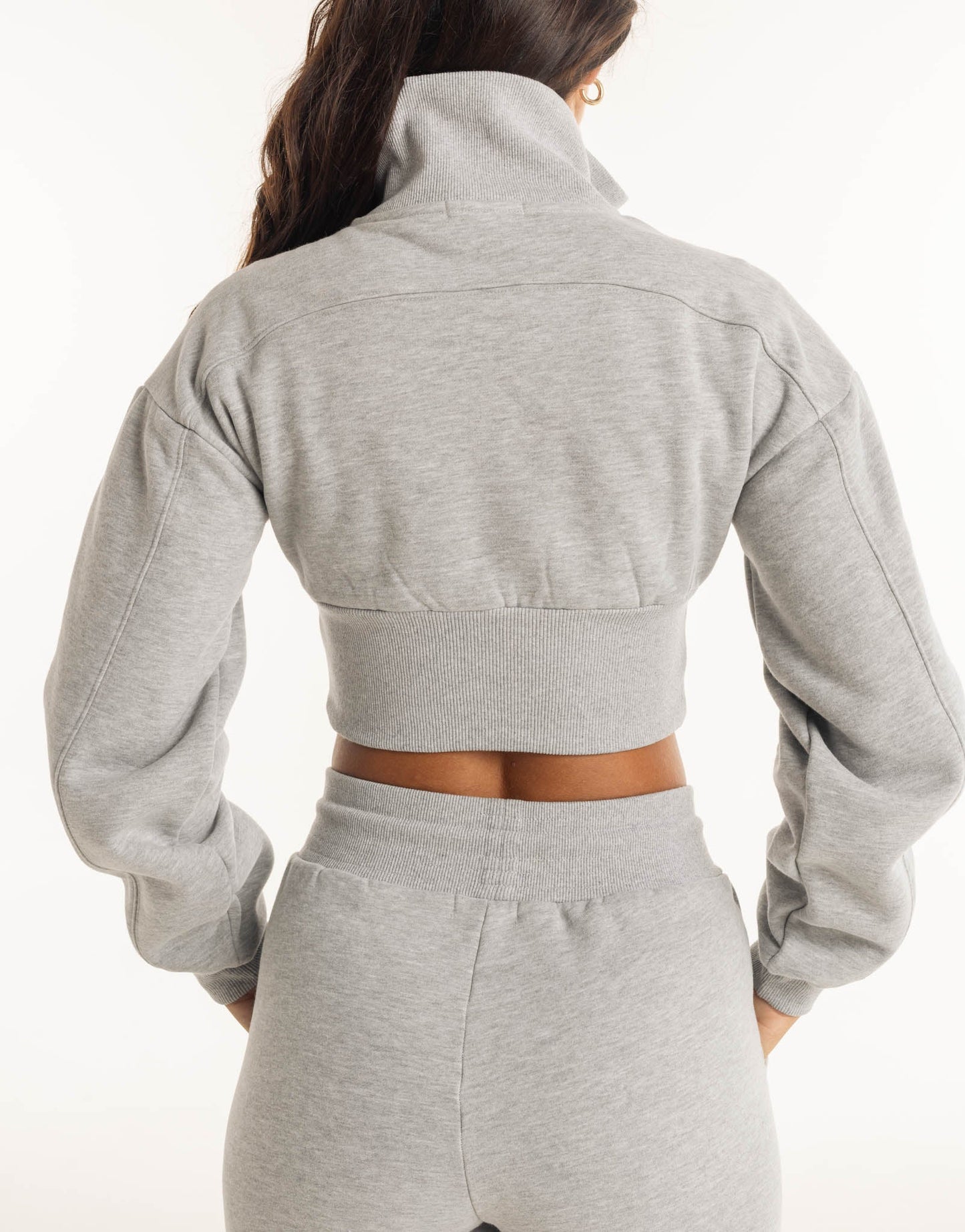 Valentina | Revere 1/4 Zip Sweater Katoenmix - Heather Grey