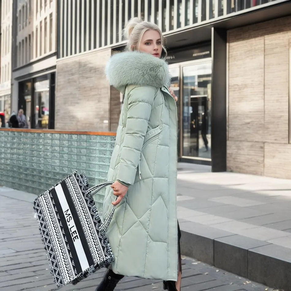 Beate - Gewatteerde Lange Puffer Jas voor Dames