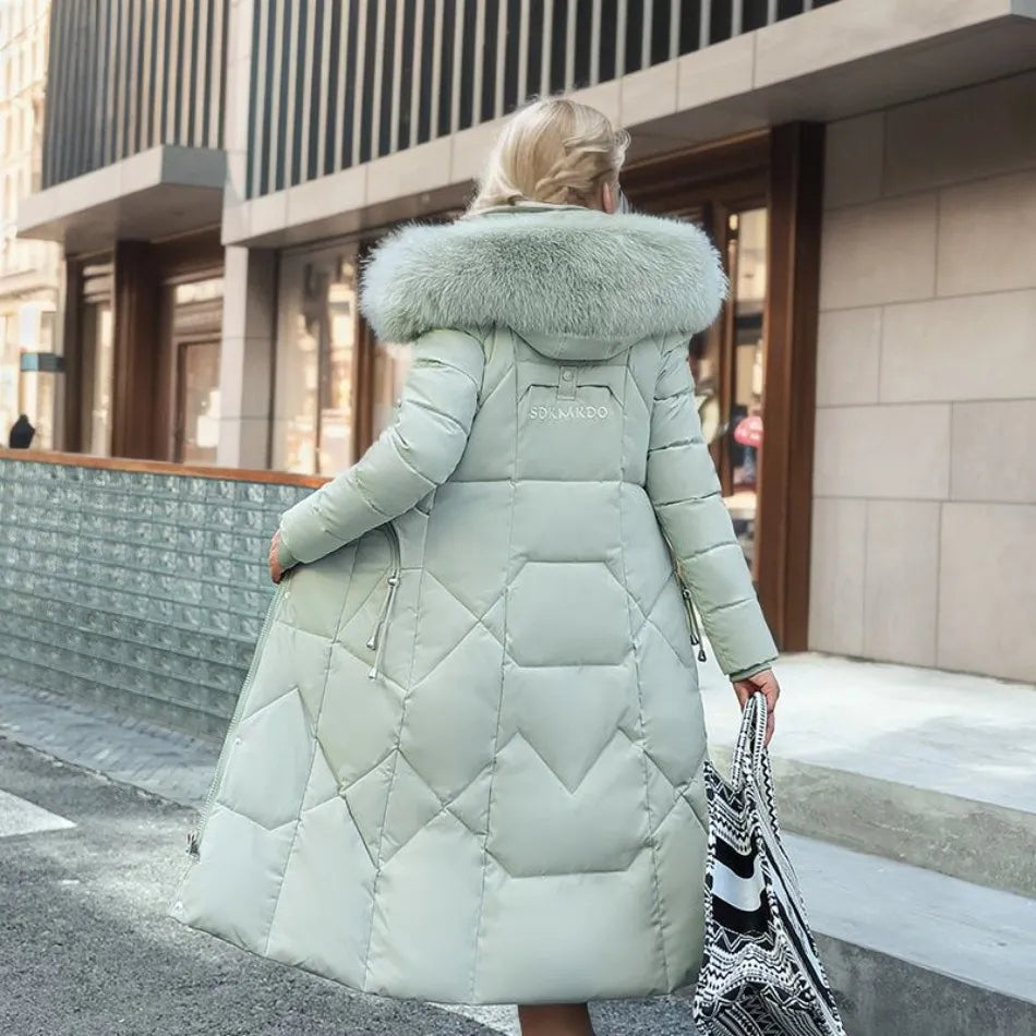 Beate - Gewatteerde Lange Puffer Jas voor Dames