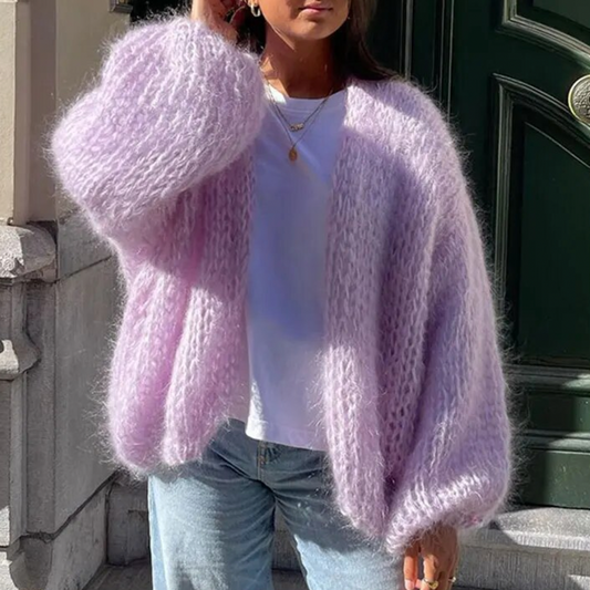Julinn | Luxueus Mohair Vest – Paars – Zacht & Warm