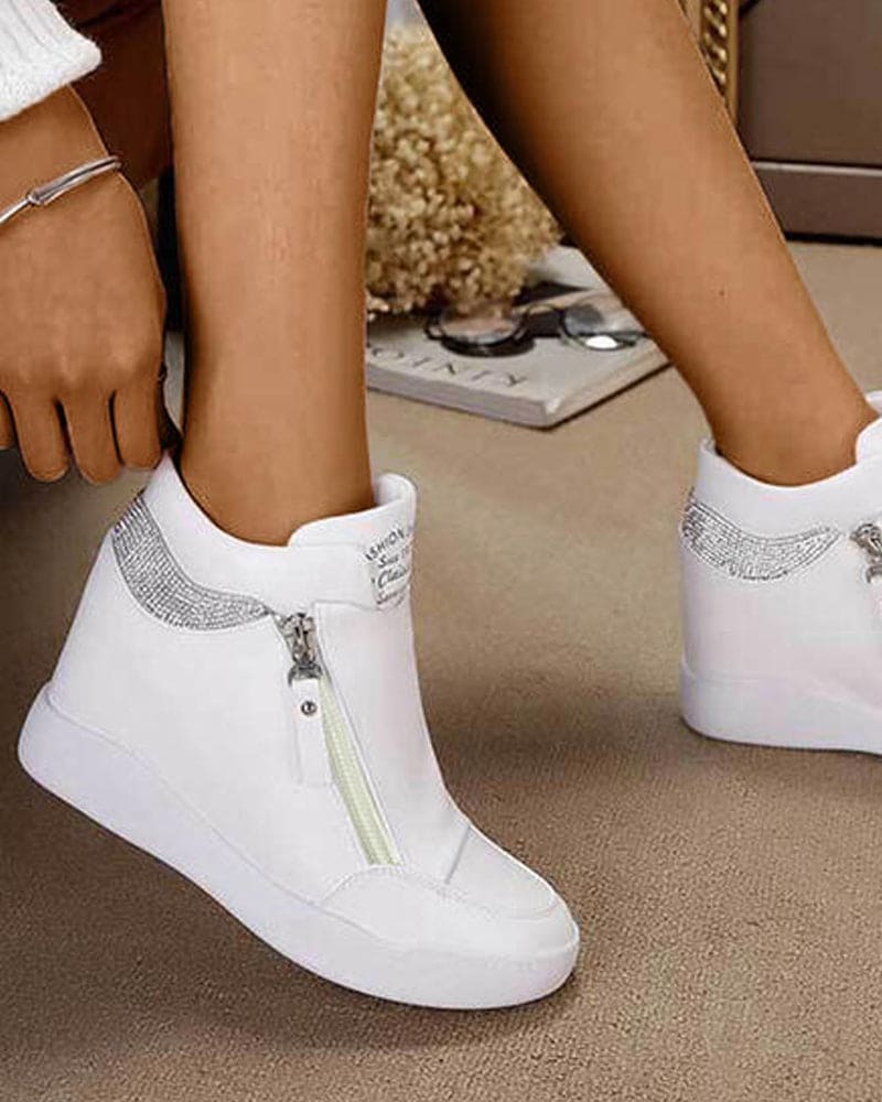 Annemijn | Sportschoenen Met Sleehak