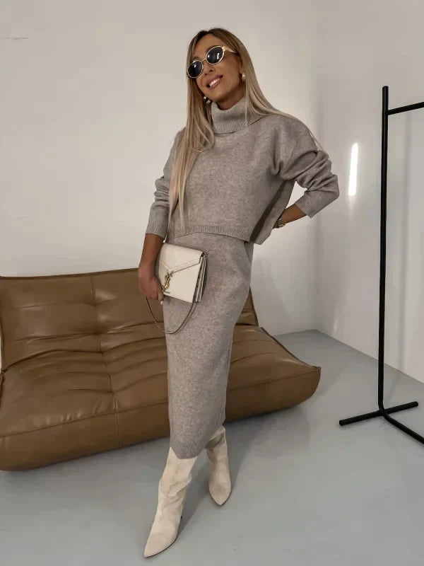 OLIVIA | Comfortabele knit set Voor de herfst