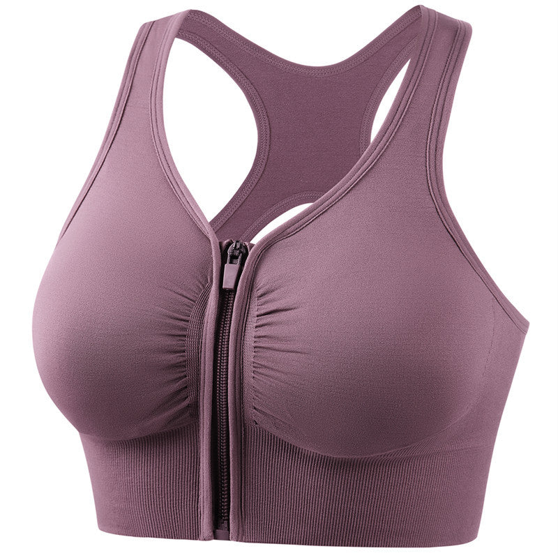 Keyla | Dames Sportbeha met Ritssluiting – Ademend Nylon – Optimale Steun