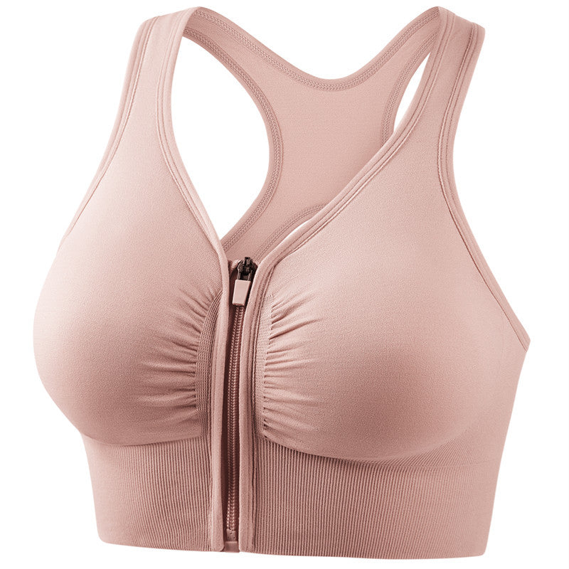 Keyla | Dames Sportbeha met Ritssluiting – Ademend Nylon – Optimale Steun