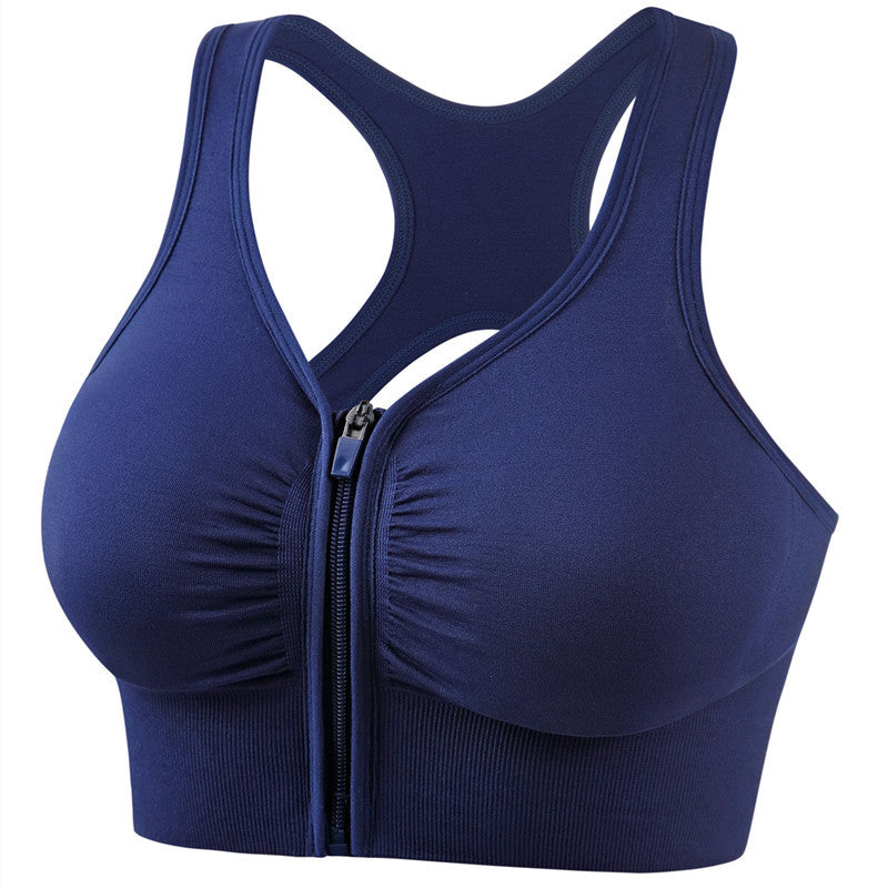 Keyla | Dames Sportbeha met Ritssluiting – Ademend Nylon – Optimale Steun
