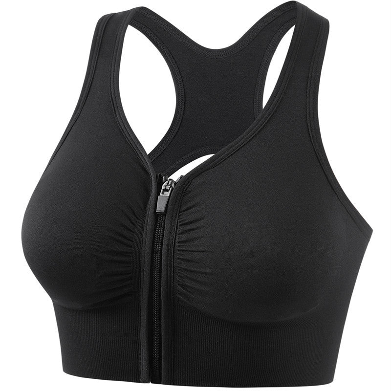 Keyla | Dames Sportbeha met Ritssluiting – Ademend Nylon – Optimale Steun