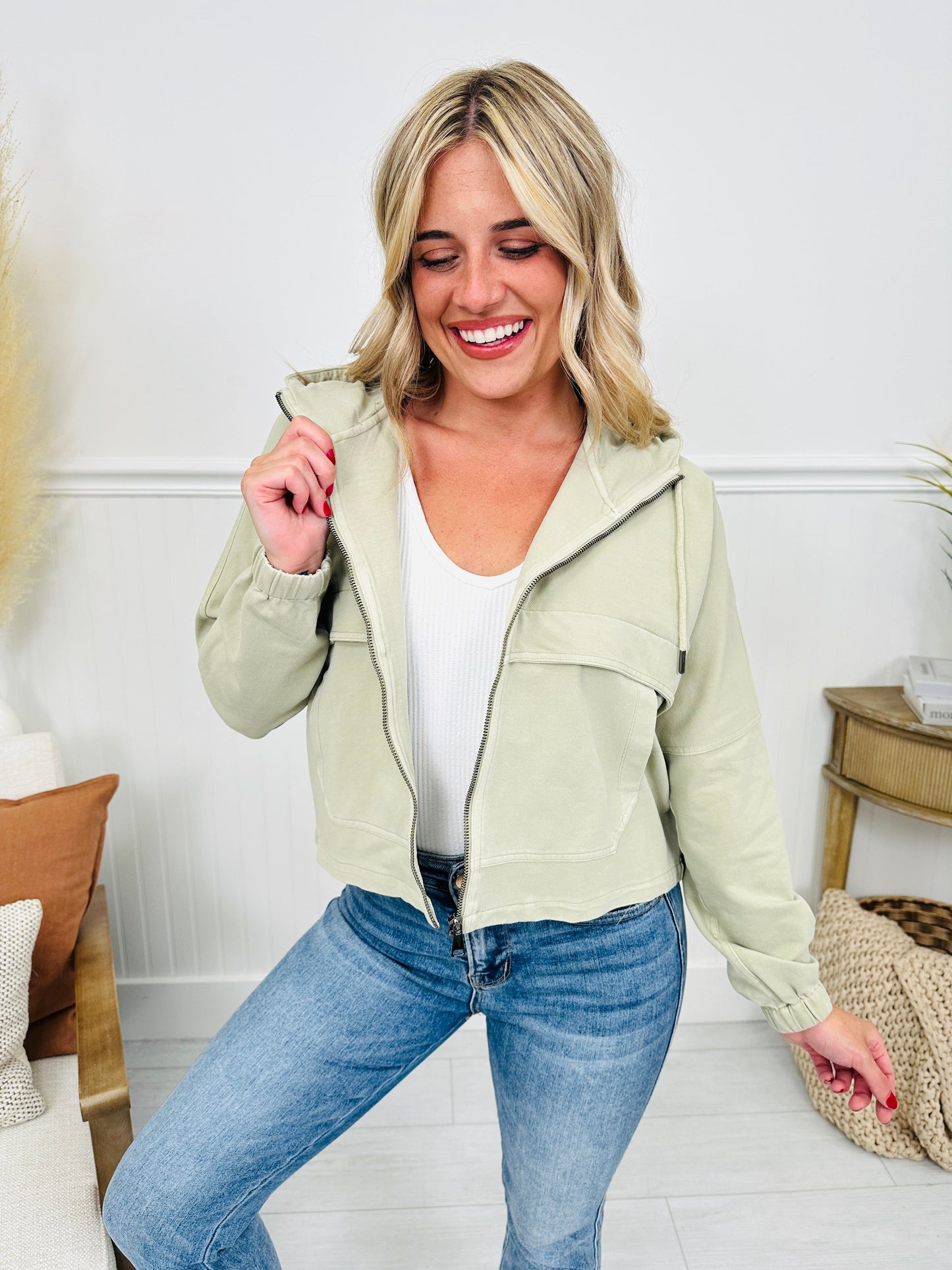 Tammy | Lichtgewicht Hoodie Jas in Katoenmix voor Laagjes