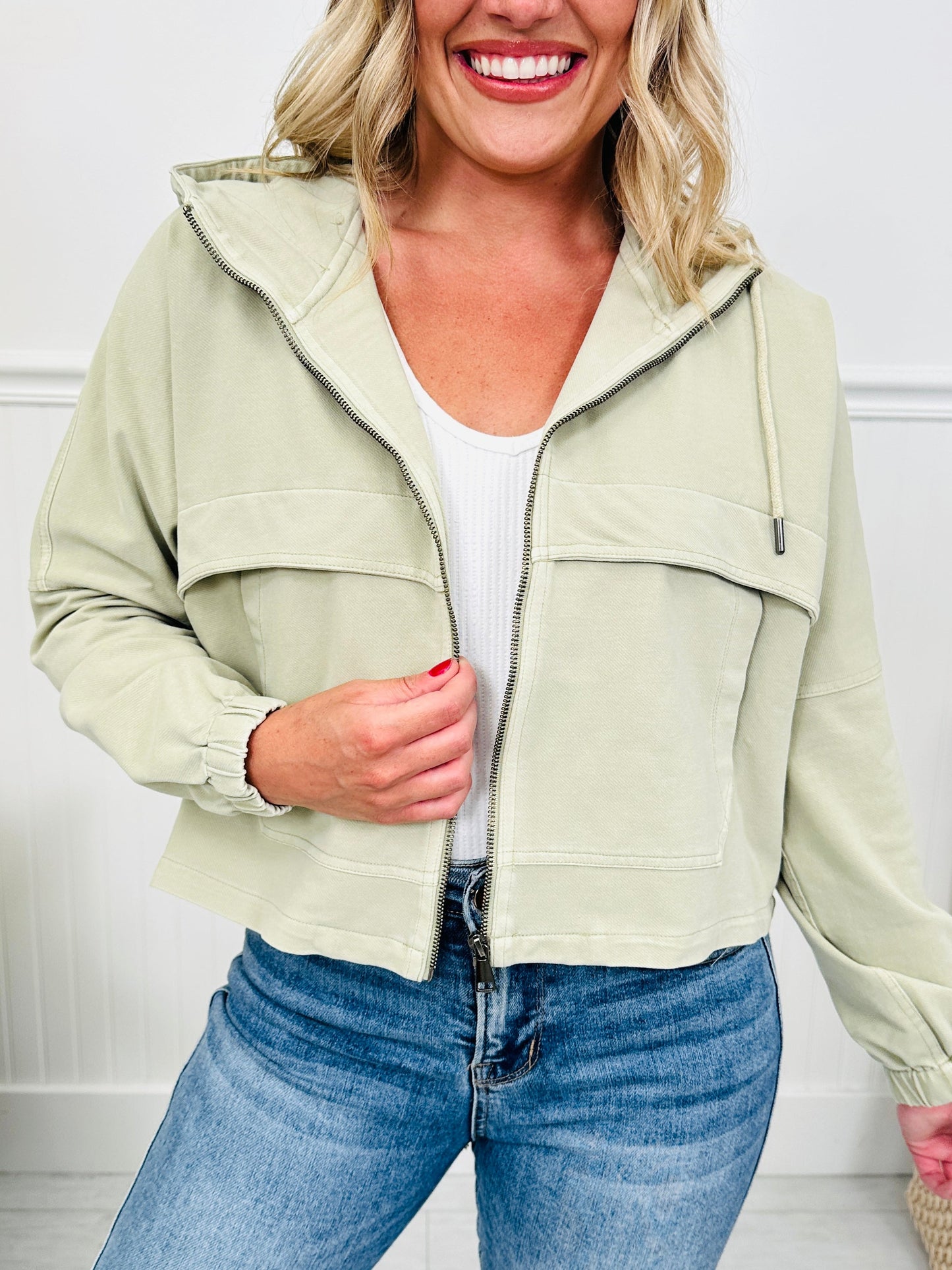 Tammy | Lichtgewicht Hoodie Jas in Katoenmix voor Laagjes