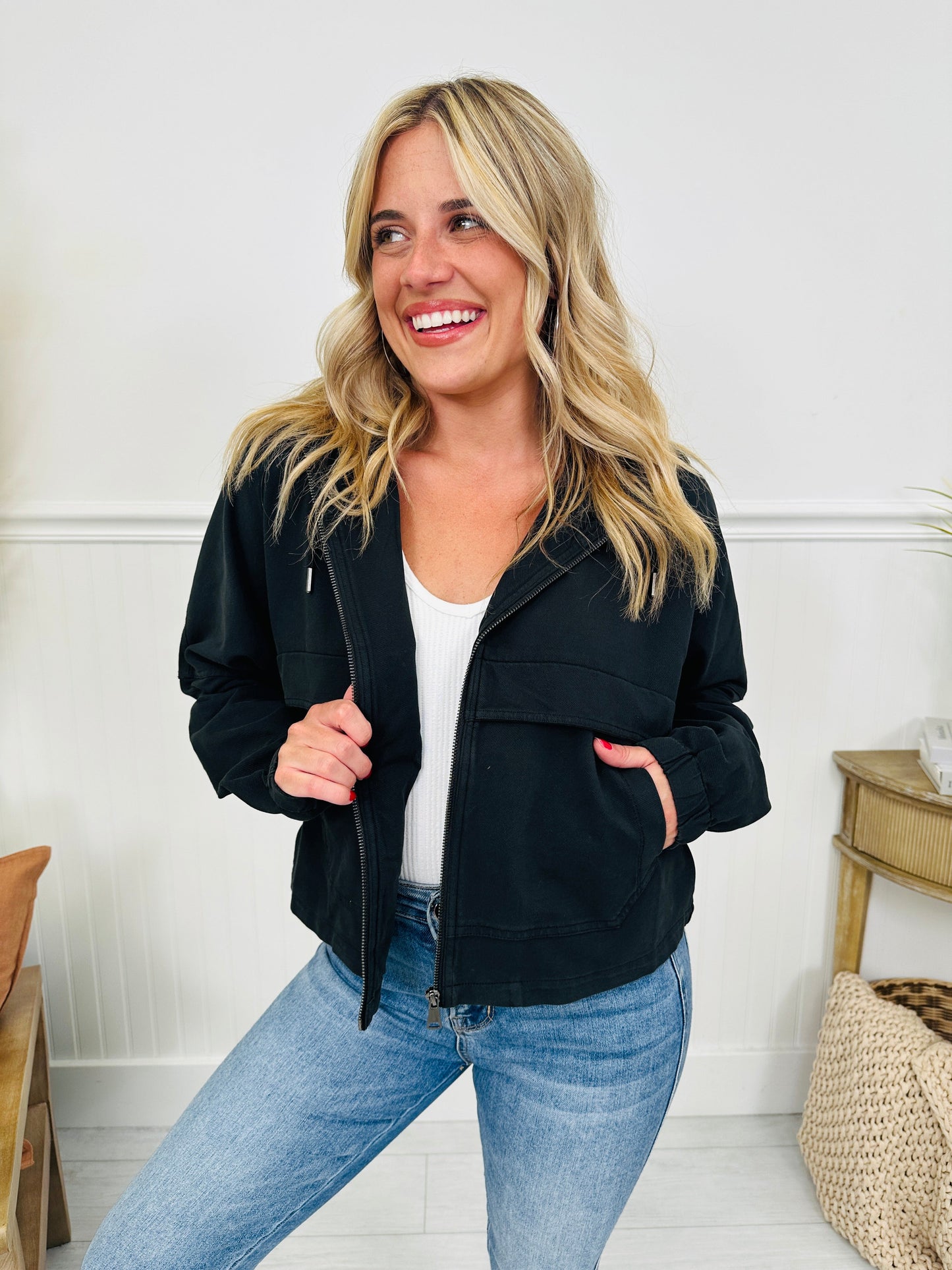 Tammy | Lichtgewicht Hoodie Jas in Katoenmix voor Laagjes