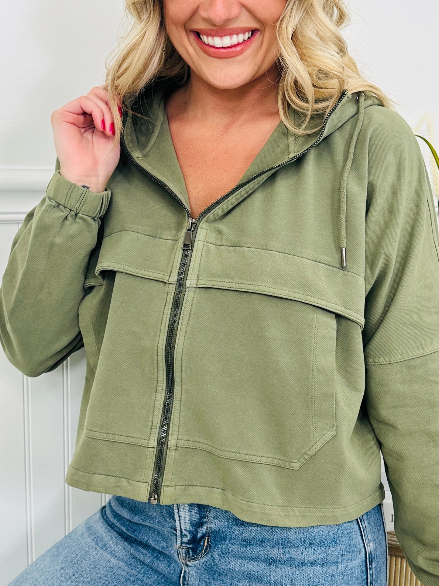 Tammy | Lichtgewicht Hoodie Jas in Katoenmix voor Laagjes